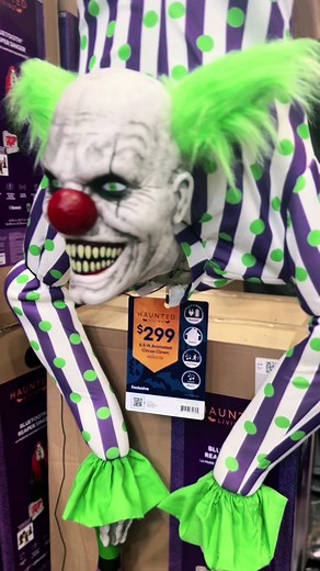 Scary Haunted Living LED Handstand Clown Animatronic