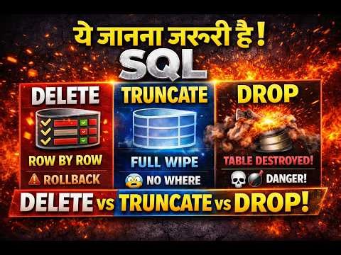 Difference Between Delete,Truncate and Drop in SQL DBMS