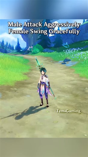 1.8K views · 5.8K reactions | Male vs Female Polearm Users in Genshin Impact #genshinimpact #genshin #hoyoverse #shorts #fyp | Temi Gaming | Facebook