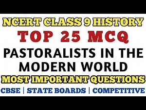 Best MCQ Class 9 Pastoralist in the Modern world | Class 9 History MCQ | Class 9 MCQ History #ncert