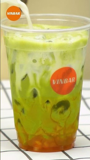 Authentic Matcha Mango Latte Recipe for Business Use ✨🥭 | #recipe #matcha #matchalatte #vinbar