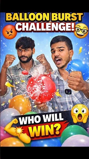 Balloon Bust Challenge Gone Wrong 😬 | Funny Challenge 😂 #shorts