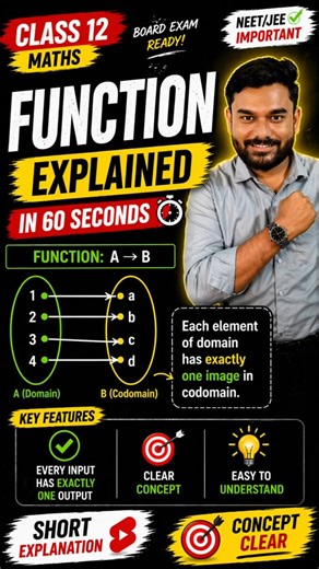 Function Explained in 1 Minute 😳 | Class 12 Maths | Board Exam 2026 @mathshospital3749