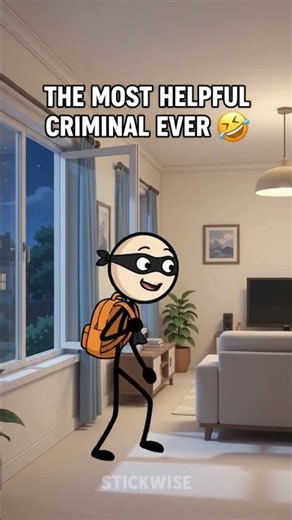 POV When the thief has OCD 🧹😂 #animation #stickman