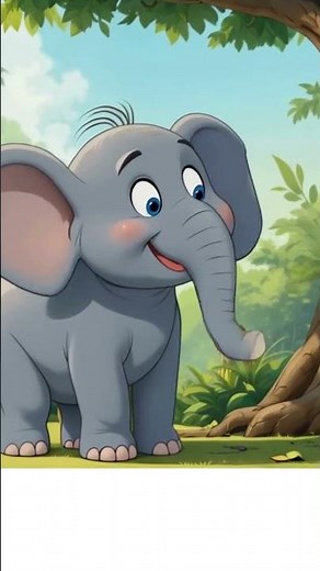 "Baby Elephant Walking in the Forest – So Cute!" #cartoon #babyelephant