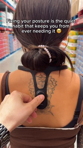 Posture Luxe on Instagram: "Neck tape? Just temporary. Your posture plays a bigger role in that “double chin” than any camera angle. Better alignment means better definition, more confidence, and less tension. Tape hides the symptoms— a smart posture corrector actually trains your habits. It gently vibrates whenever you start to slouch, reminding your body to realign naturally. Here’s to posture that supports you long after the device is off. ❤️"