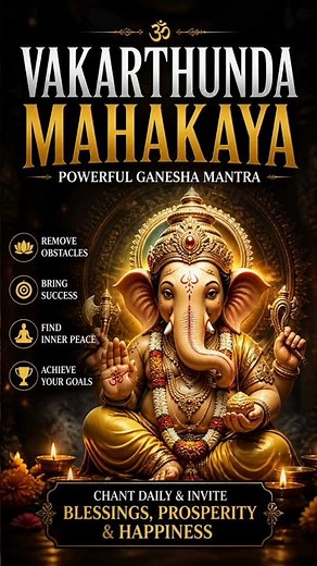 Vakratunda Mahakaya Mantra | Remove All Obstacles & Attract Success | Ganesha Blessings