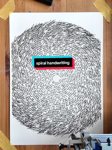 Spiral Handwriting Art Created with JavaScript