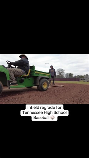 Regrading the Tennessee High school field for smoother play and better drainage ⚾️🚜 #baseballfield #fieldregrading #highschoolbaseball #sportsfieldmaintenance #athleticfields