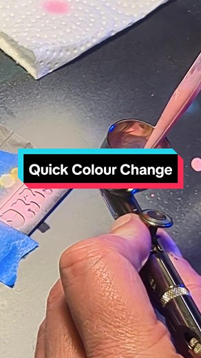 this is my technique for switching airbrush colors when you need to apply over 100 stencils