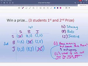 Using Arrays with two step probability experiments