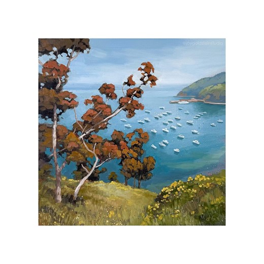 Catalina Island Oil Painting: California Coastal Seascape Art - Etsy