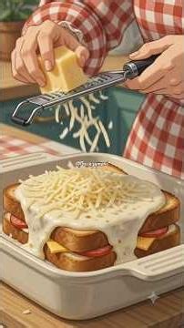 Croque Monsieur | French Breakfast Recipe 🇫🇷 | Cooking ASMR | Cozy Morning ☀️ #aicooking #aishorts