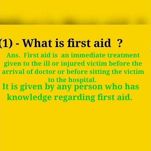 Definition of First Aid