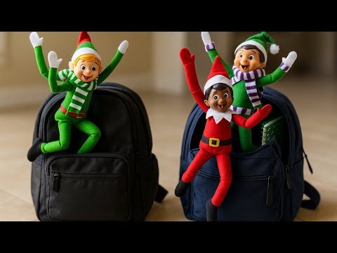 ELF ON THE SHELF — DAY 5! 🎒🎄kids Show Kids Can’t find the Elves!!