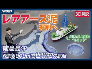 【3D解説】「レアアース泥」南鳥島沖で掘削へ 深海6000mからどう回収？【成功すれば世界初】