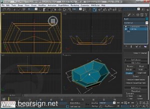 Modeling a washbowl with edit poly in 3DS MAX