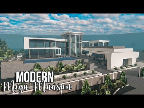 ROBLOX | Bloxburg Modern Mega Mansion Speedbuild | Tutorial | EXTERIOR ONLY | Ellvoi