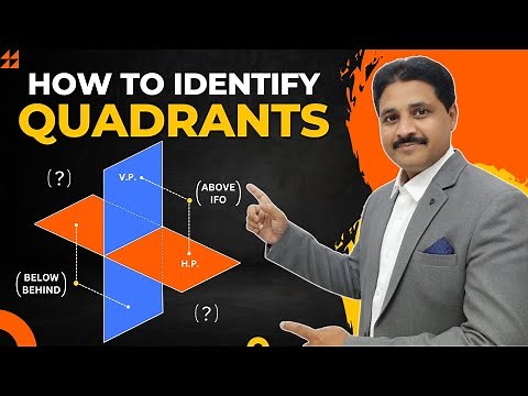 HOW TO IDENTIFY QUADRANTS | PROJECTION OF POINTS | PROJECTION OF STRAIGHT LINE | ENGINEERING DRAWING