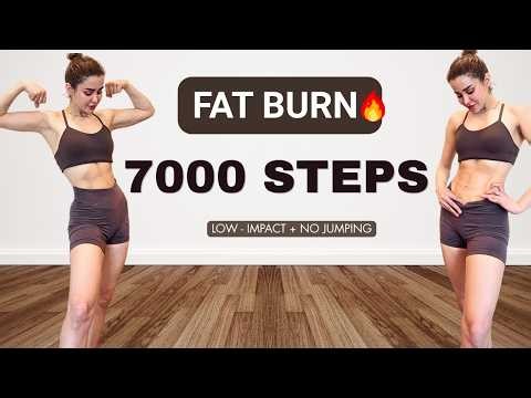 40-Min Walking Workout: 7000 Steps | Low Impact Cardio to Burn Fat Fast | No Jumping |