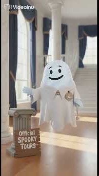 Friendly Ghost Shows His Haunted House 🏚️ #cartoon #ghosttour #animation