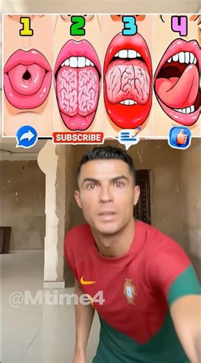 Which Tongue Are You? 😁😜 Part 3 #ronaldo #quiz #meme