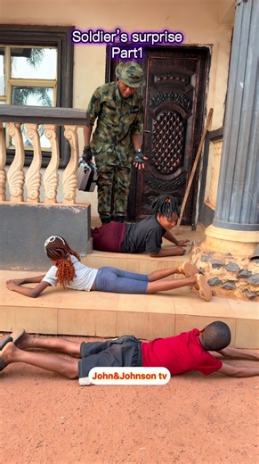 Soldier Surprises Boy at School - Part 1