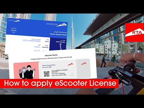 How to apply license for scooter Dubai UAE