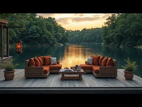Outdoor Cafe Ambience & Slow Coffee Vibes ~ Cozy Cafe Instrumental | Deep Work Background