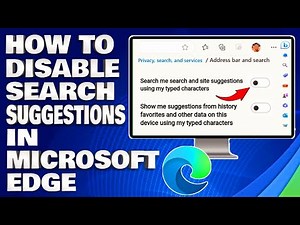 How To Disable Address Bar Search Suggestions in Microsoft Edge [Guide]