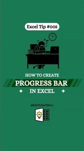 How to Use Progress Bar in Excel | Excel me Progress Bar kaise banaye | #microsoft #excel #shorts ..