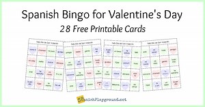 Printable Spanish Bingo for Valentine’s Day