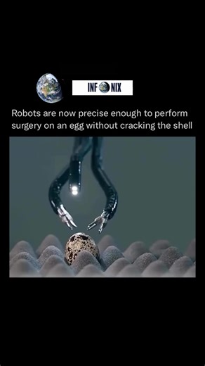 (Video captions Correction :- without cracking the membrane) Robots used in operations are exceptionally precise, achieving sub-millimeter accuracy and consistently outperforming the human hand in stability and range of motion. This enhanced precision leads to better patient outcomes, including reduced complications, less blood loss, and faster recovery times. #tiktok #viral #biology #foryou #tiktok