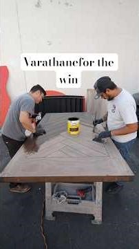 This Lowe’s purchase from varathane for the win. #diy #woodworkingequipment #diyshop