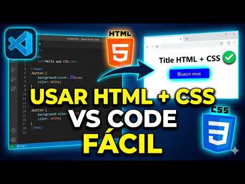 Como usar HTML y CSS en Visual Studio Code (PASO A PASO FÁCIL)