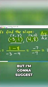 STOP Making These Slope Calculation Mistakes in Math! #math #maths #algebra #education