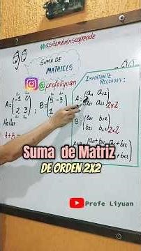 Addition of 2x2 Matrices: Step by Step 🤓 #profeliyuan #thisishowyoulearn
