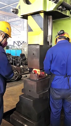 Hydraulic C type Open Die Forging Hammer rolling forging process#forging #forginghammer