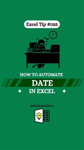 How to Automate Date in Excel 🔥| Excel me Date Automatically kaise dale #excel #tutorial #shorts...