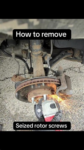 How to remove those annoying seize set screws on your Honda's rotors. #longisland #mobilemechanic #honda #fyp #brakes