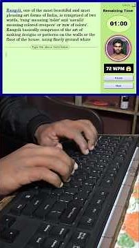 72 WPM 😱 Typing with 100% Accuracy | 1 Minute Typing Speed Test #typing #asmr #raushantypingmaster