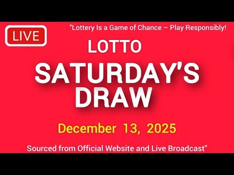 The National Lottery Lotto Draw Live results from Saturday 13 Dec 2025 | tonight lotto