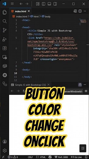 One Click Button Color Flip #webdevelopment #tutorial