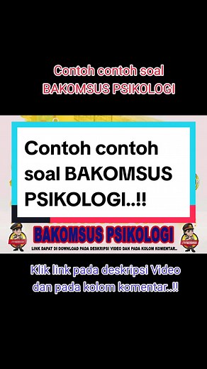 Contoh contoh soal BAKOMSUS PSIKOLOGI https://drive.google.com/file/d/1me-A_aJski9dV6FGqD1aAJjGLPkFDU3G/view?usp=sharing #tespmkpolri #contohsoalpmk #soalpmk #tesakademikpolri #soalpenalarannumerik #penalarannumerik #tesnumerik #penerimaanpolri2024 #penerimaanpolri #pendaftaransipss #soalbakomsuspsikologi