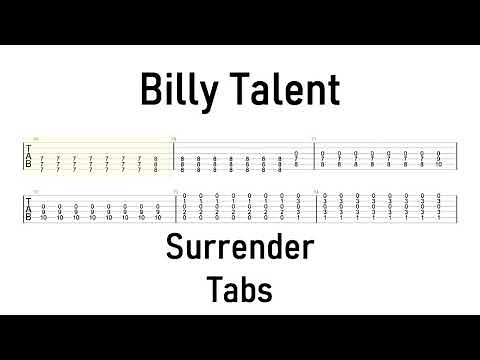 Billy Talent - Surrender // Guitar TABS