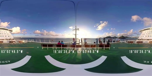 Take in every angle of the incredible St. Maarten sunset on the helipad of Royal Caribbean's Adventure of the Seas. | Royal Caribbean