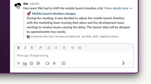 1.2K views · 18 reactions | AI-powered capabilities are already infused into your favorite apps in Slack. With Notion you can instantly view a summary of content, bringing context from docs and wikis into your conversations and threads.  | Slack | Facebook