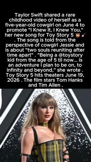 Taylor Swift Shares Adorable Cowgirl Childhood Video for 'Toy Story 5' Song 🤠🎸#shortvideo #couple