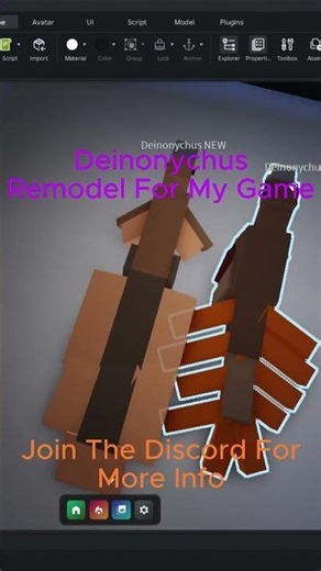 Deinonychus Remodel #dinosaursurvival #shorts #viral #wip #development #developer #deinonychus #cool