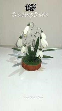 DIY Snowdrop flowers #shortvideos #bestoutofwaste #flower #craft #diy #trendingshorts